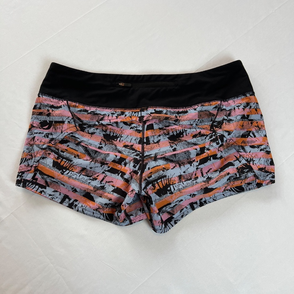 Lululemon Run Speed Shorts Multi Color & Black 4"… - image 2